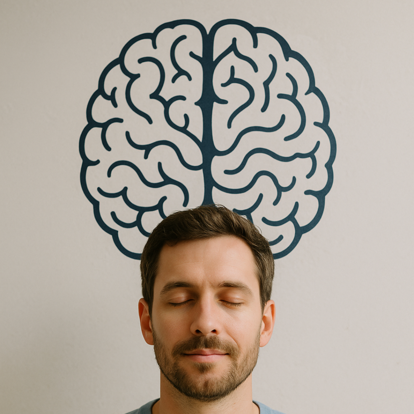 Ein Mann mit geschlossenen Augen – Sinnbild für Hypnose als Zustand innerer Ruhe.