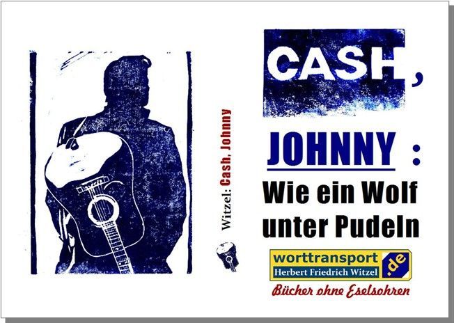 Herbert Witzels neues Buchprojekt: Conny Cash. Wir sehen auf das Cover vom Buch - selbstverständlich aus einem Linoldruck entstanden!