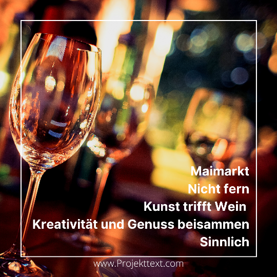 Nicole Isermann Elfchen zu KUNST trifft WEIN am idyllischen Dorfteich Lichtenrade immer am ersten Wochenende im Mai.