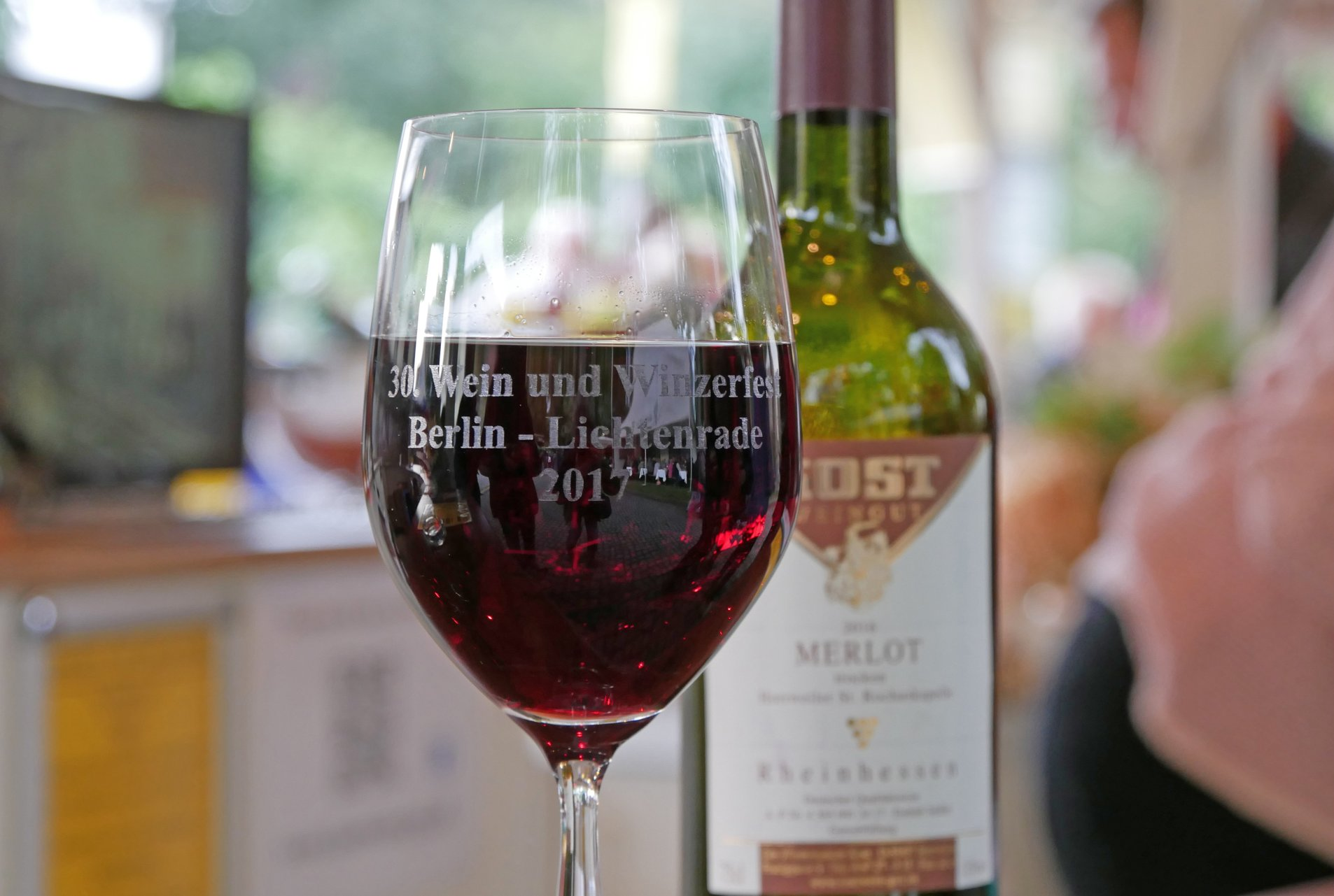 Weinglas mit Gravur: 30 Jahre Wein- und Winzerfest Lichtenrade 2017