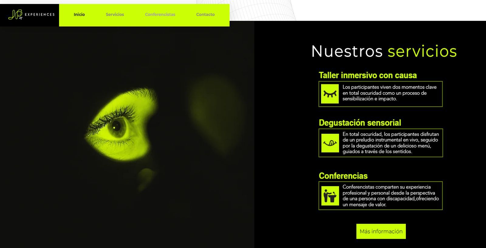 diseño de sitio web para exposiciones visuales