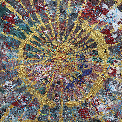 weißer see 2016/17, öl, ölpastell, acryl auf leinwand, 100 x 100 cm