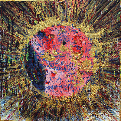 weißer see 2016/17, öl, ölpastell, acryl auf leinwand, 100 x 100 cm