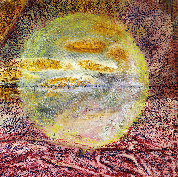 dämmerung 2016, öl, ölpastell, acryl auf leinwand, 20 x 20 cm