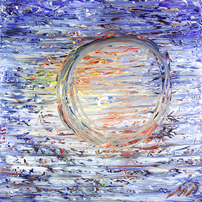 weißer see 2016/17, öl, ölpastell, acryl auf leinwand, 100 x 100 cm