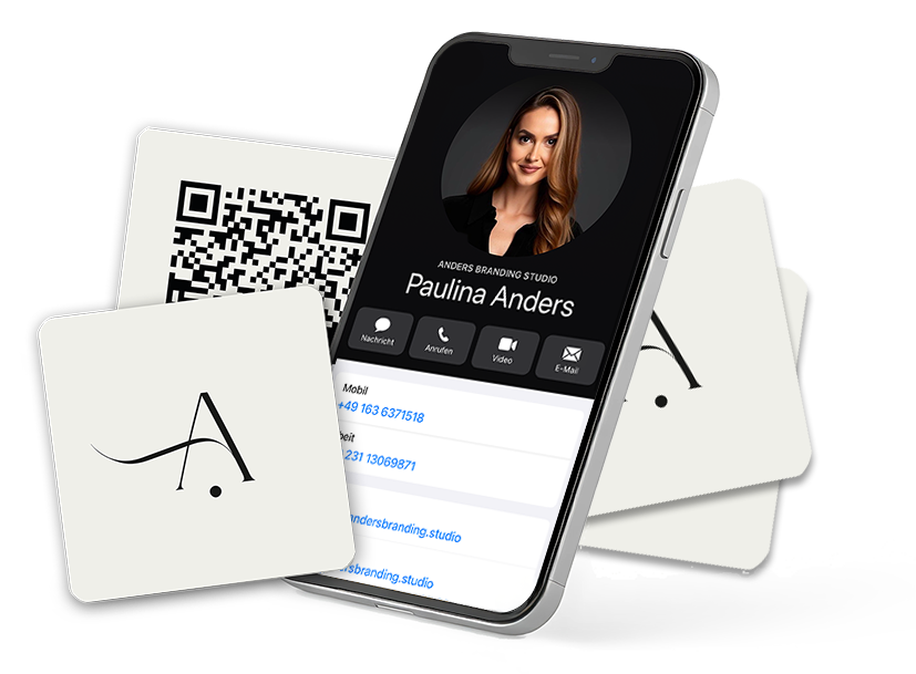 Grafik Digitale Visitenkarte Anders Branding Studio