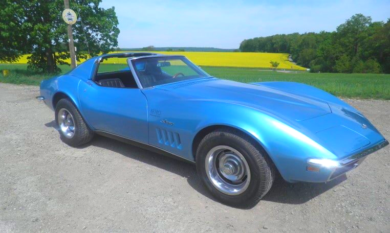 Die Corvette von 1969, ein Targa Modell mit abnehmbarem Dach. Für jedes Wetter zu mieten. War schon 2. Stargast für eine Wette bei WETTEN DASS? mit dem 1. Stargast, Wettpatin und Hollywood Star Cameron Diaz. Corvette Targa mieten