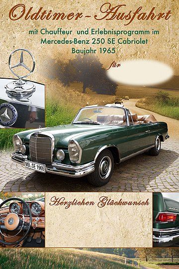 Geschenkidee : Eine Oldtimerfahrt als Hochzeitsgeschenk, zum Hochzeitstag, zur Goldenen Hochzeit und zu vielen Ideen mehr. Geschenk Gutschein Oldtimer mieten