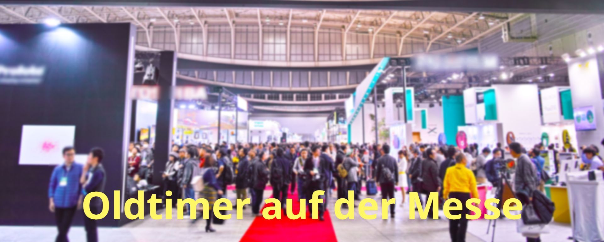 Messe: Einen Oldtimer miten als Messe-Highlight Messe Oldtimer Messetheke Empfangstheke Messemöbel Mobile Theke