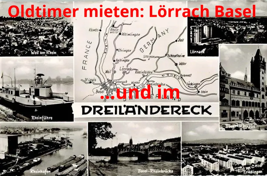 Oldtimer mieten in Lörrach und Basel als Hochzeitauto für die Traum-Hochzeit, sowie für kleine und große Events. Mieten Sie die Oldtimer auch in der Region Baselland, Weil am Rhein, Riehen, Schopfheim, Rheinfelden und Grenzach-Wyhlen. Oldtimer mieten Lörrach Basel Hochzeit Hochzeitsauto