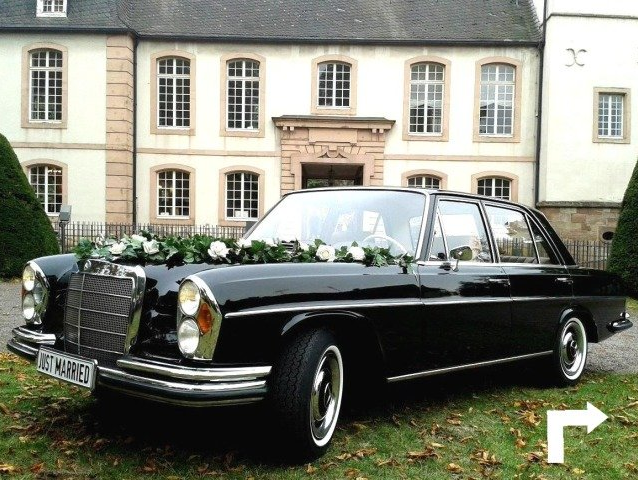 Die erste S-Klasse von Mercedes fuhr die Politik und Prominenz! Oldtimer-Vermietung Stuttgart