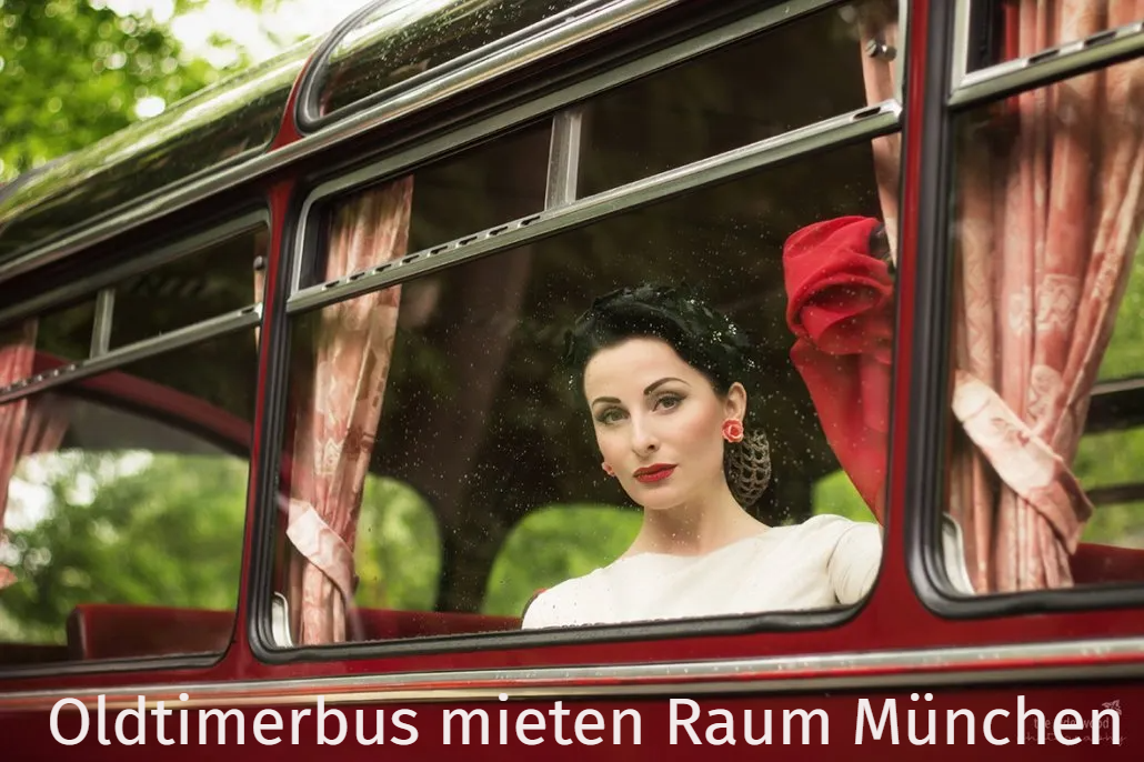 Das ist der Look der fünfziger Jahre! Mieten Sie von München bis Starnberg, bis Augsburg und zum Tegernsee einen Oldtimerbus aus den fünfziger und sechziger Jahren. Machen Sie und Ihre Gäste eine nostalgische Zeitreise zurück in die goldene Zeit des Wirtschaftswunders, der Pettycoats und Elvis-Tollen! Oldtimerbus mieten München Augsburg Hochzeit