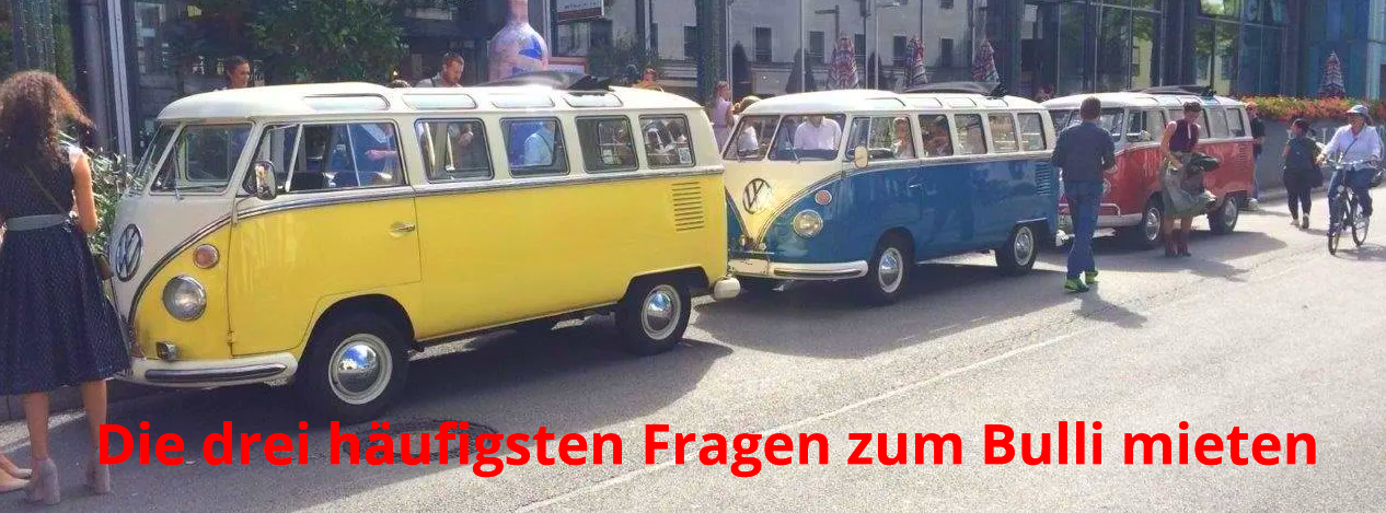 Die alten VW Busse sind inzwischen sowas von beliebt... Besonders die SAMBA Modelle mit der Panoramaverglasung und dem großen Faltdach werden als Hochzeitsauto sehr gerne gebucht. Ob T1 Bulli oder T2 Bulli. Mit einem klassischen VW Bus mieten Sie einen außergewöhnlichen Eyecatcher! Alles über die Preise und häufige Fragen haben wir unten für Sie zusammen gefasst. T1 Bulli mieten
