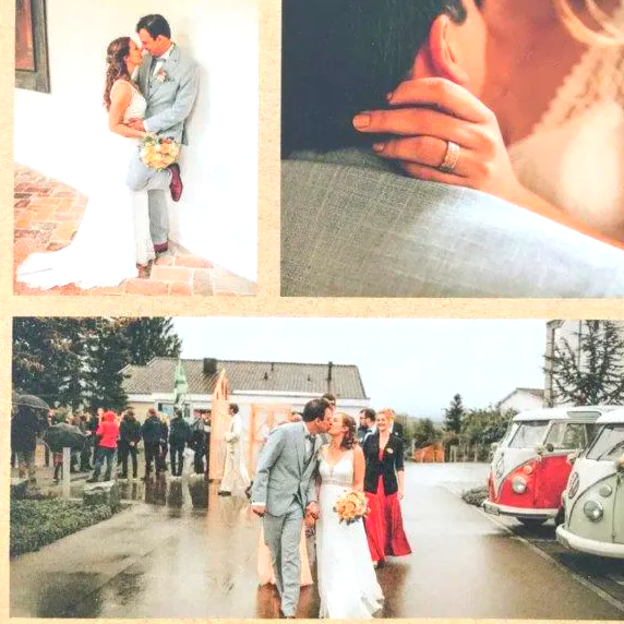 Auf den Fotos macht sich ein Bulli immer sehr schön. Hier sind es sogar zwei der historischen VW Busse. T1 Bus mieten