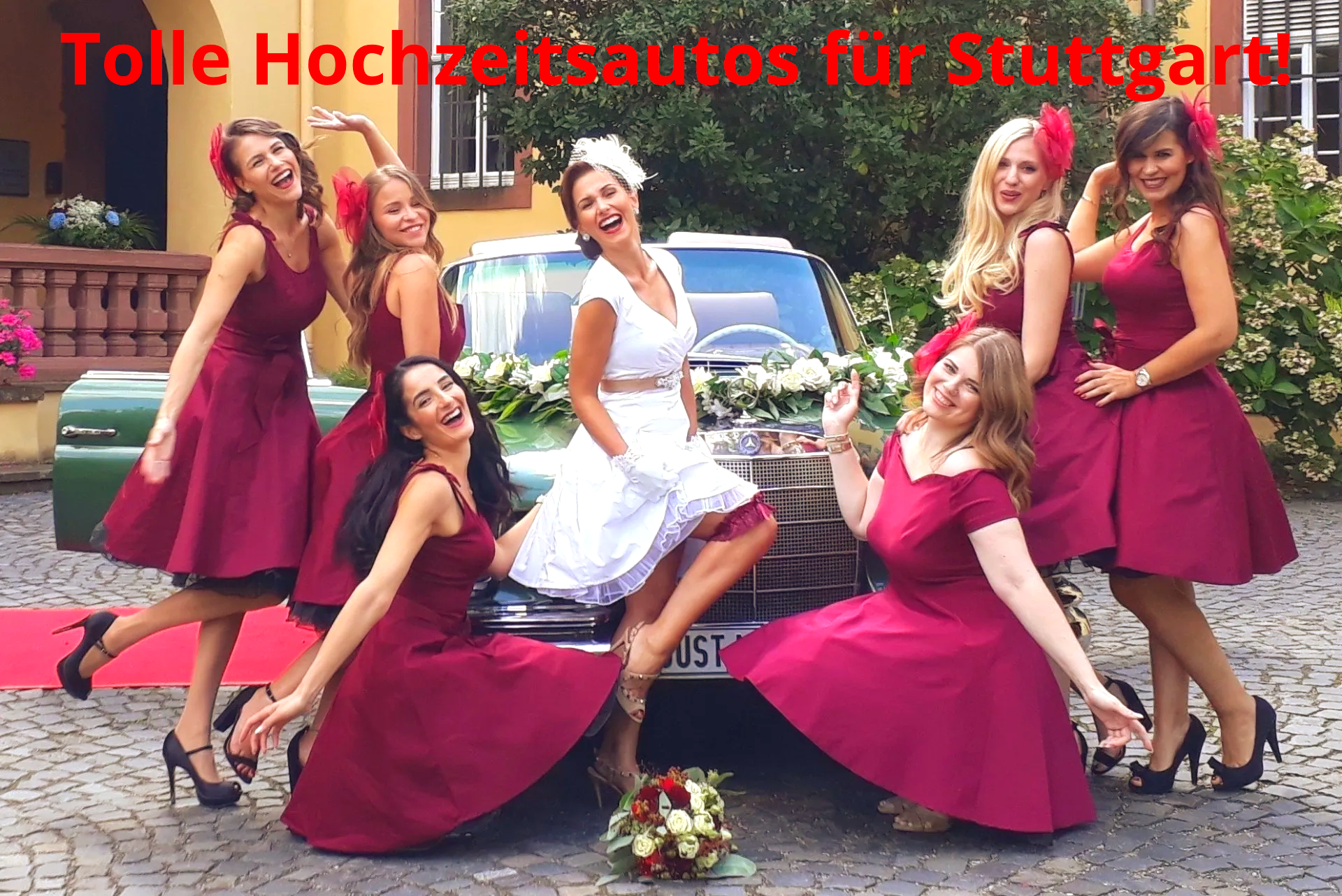 Ein Hochzeitsauto mieten in Stuttgart: Mieten Sie ein schönes Mercedes Cabriolet, die erste Mercedes S-Klasse Limousine, einen Rolls Royce oder Mustang. Die K & K Oldtimer- und Hochzeitsautovermietung hat (bestimmt?) auch Ihren Wunscholdtimer im Fuhrpark! Wir freuen und auf Ihre Anfrage für Ihr Hochzeitsauto in Stuttgart. hochzeitsauto mieten in stuttgart