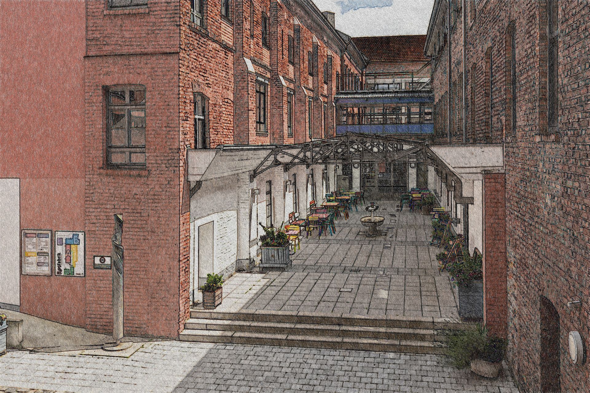 Rosbistro in der Rosfabrik