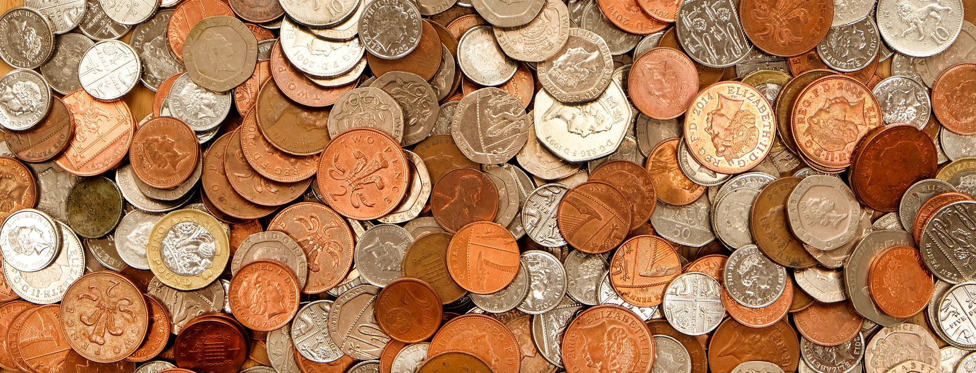 A selection of UK coins