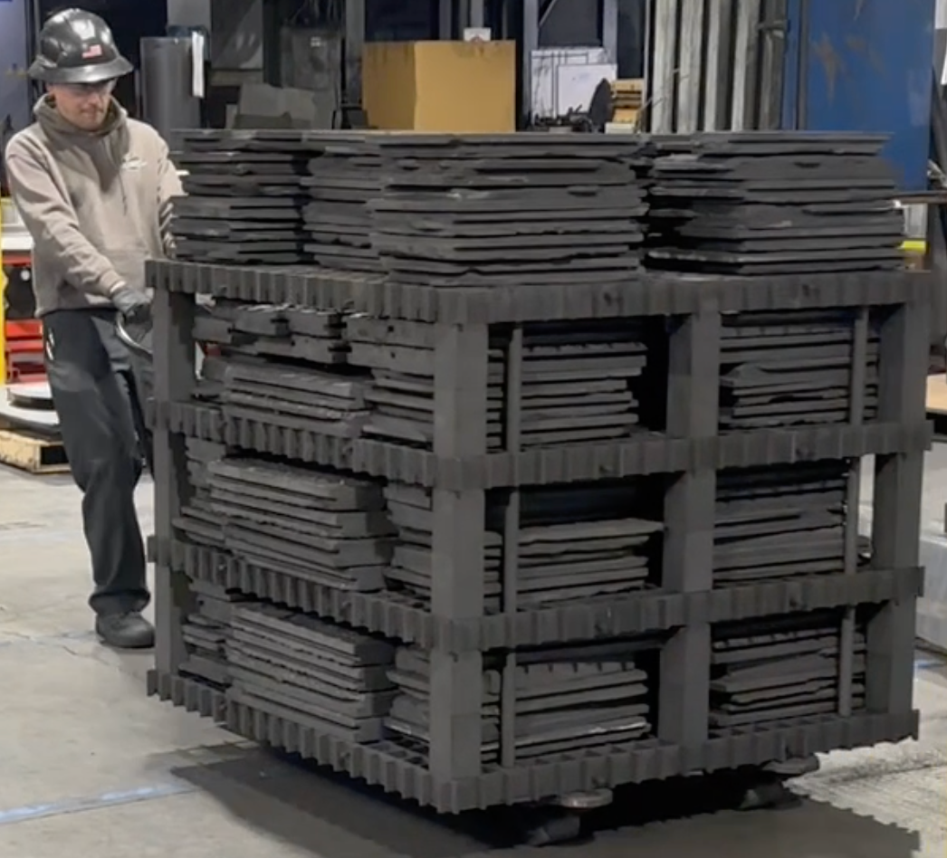 3rd Advantage CFC-Fixtures can carry up to 100 % more net load | CFC Rack Run for MP Materials | HTC