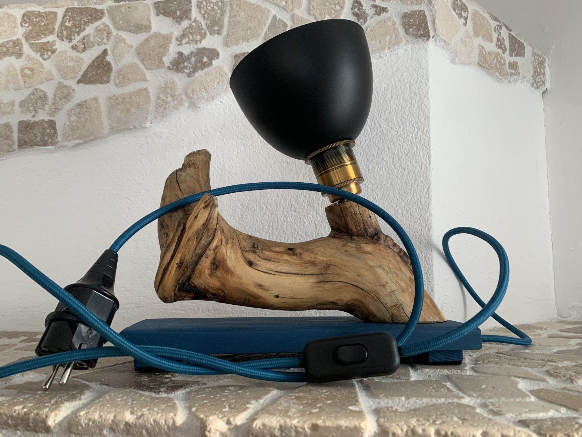 Leselampe - petrol mit Schirm