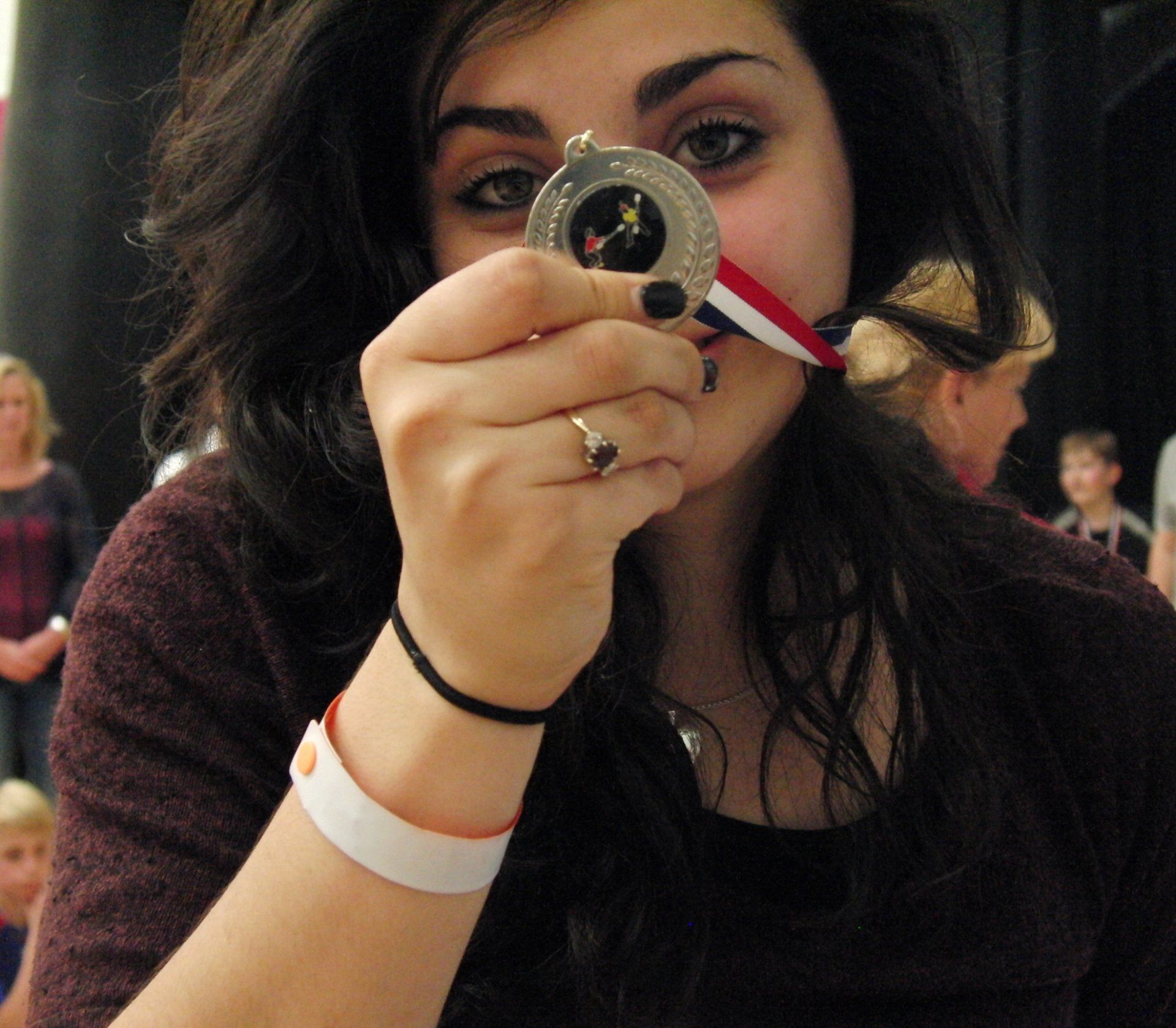Lena Fowles with competition medal
