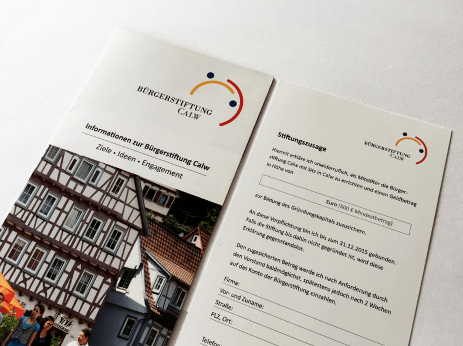 Stadt Calw - Flyer zur Bürgerstiftung