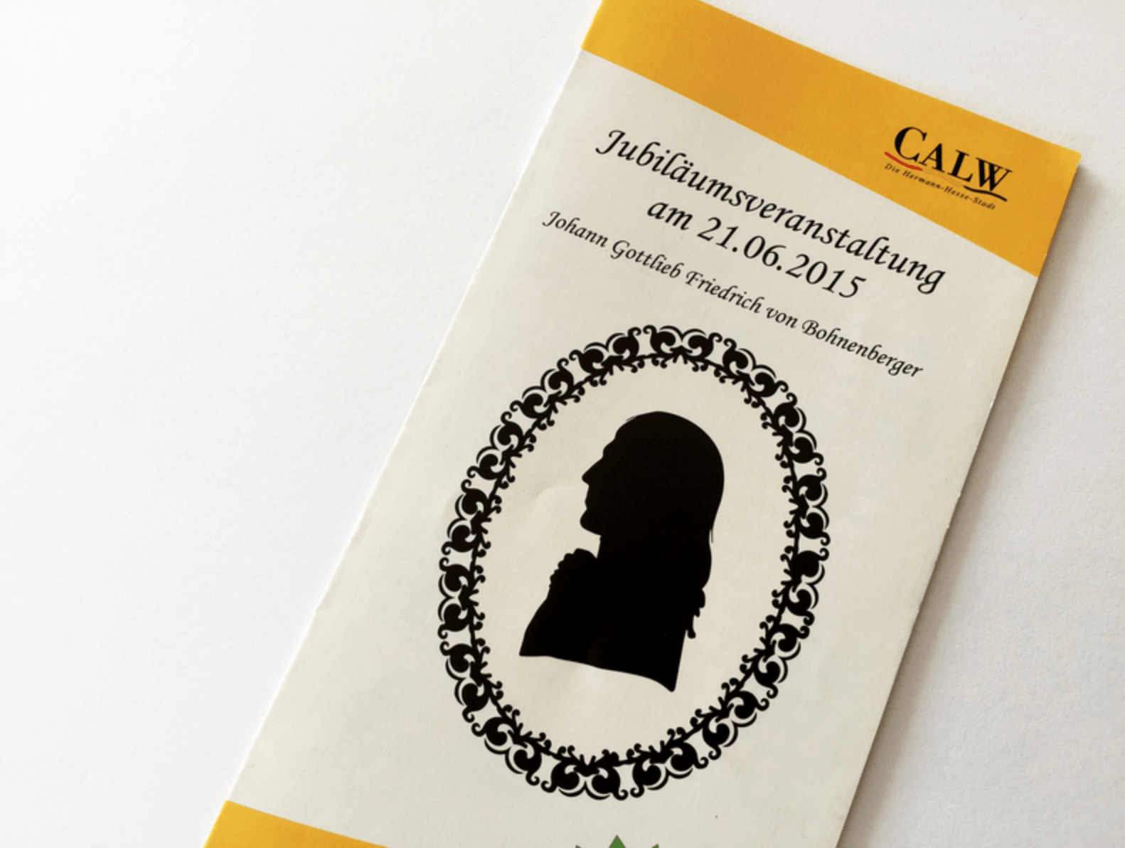 Stadt Calw - Flyer zur Jubiläumsveranstaltung