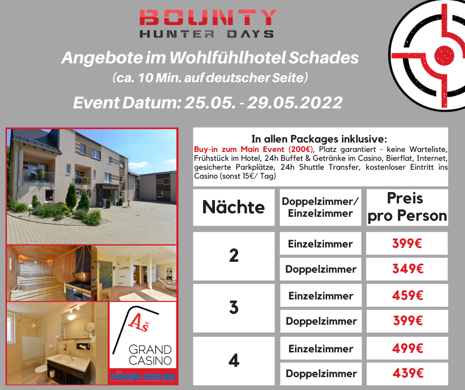 Angebote zu den Bounty Hunter Days im Grand Casino Asch im Hotel Schades Wohlfühlhotel Angebote zu den Bounty Hunter Days im Grand Casino Asch