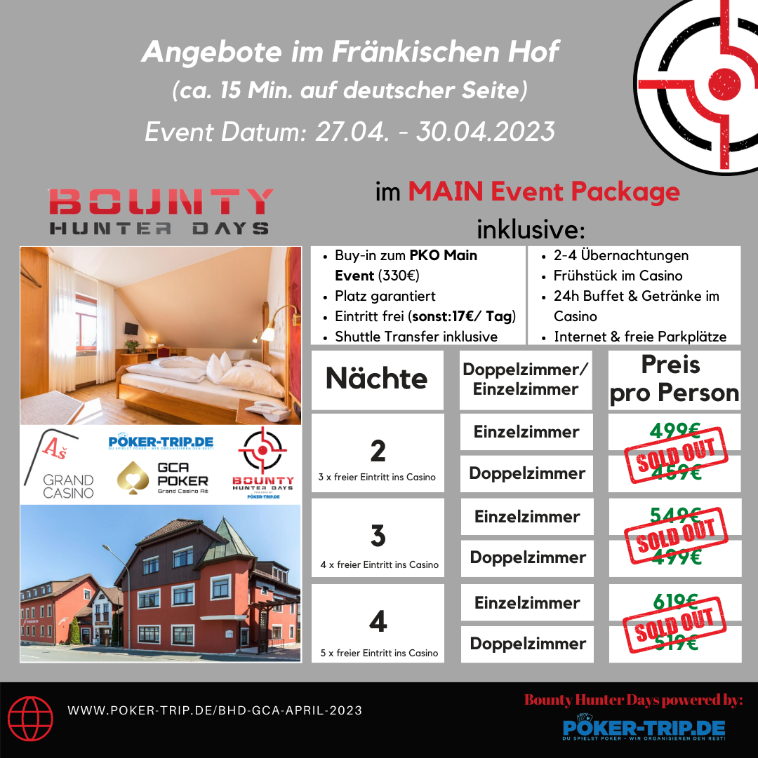 Angebote zu den Bounty Hunter Days im Grand Casino Asch im Hotel Schades Wohlfühlhotel Angebote zu den Bounty Hunter Days im Grand Casino Asch