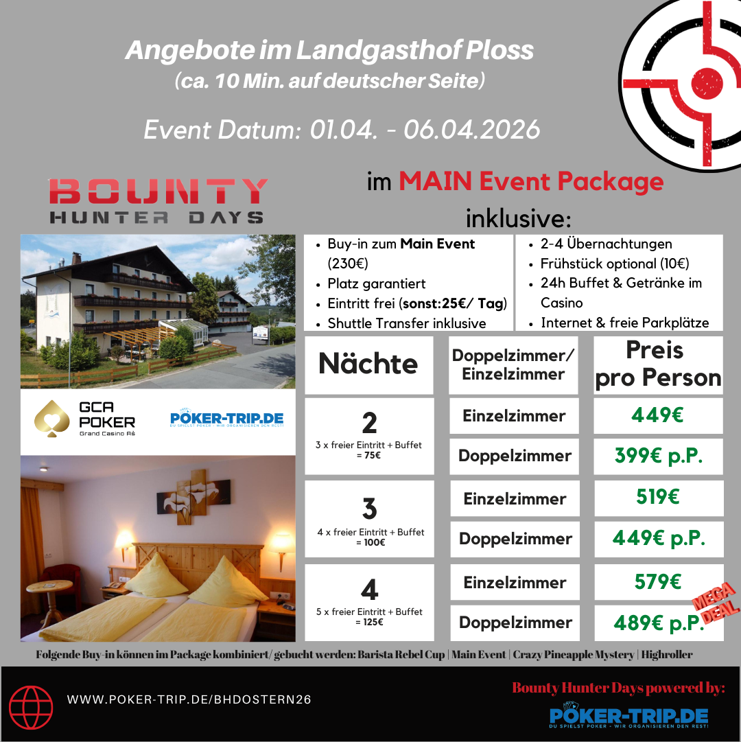 Angebote zu den Bounty Hunter Days im Grand Casino Asch im Hotel Schades Wohlfühlhotel Angebote zu den Bounty Hunter Days im Grand Casino Asch