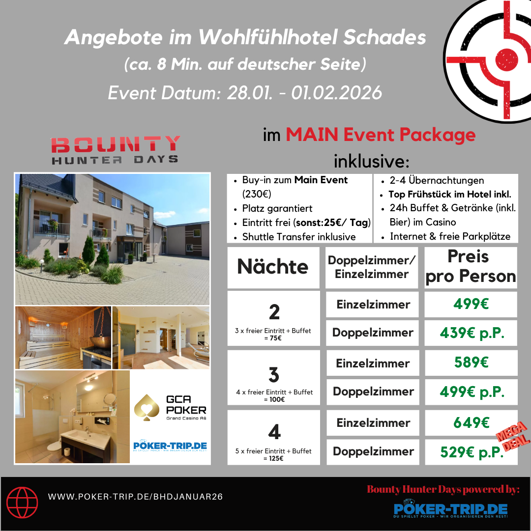 Angebote zu den Bounty Hunter Days im Grand Casino Asch im Hotel Schades Wohlfühlhotel Angebote zu den Bounty Hunter Days im Grand Casino Asch