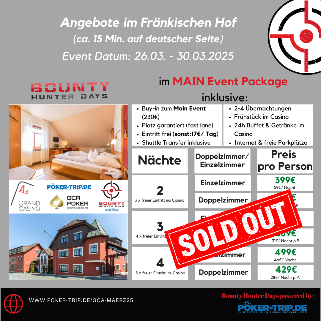 Angebote zu den Bounty Hunter Days im Grand Casino Asch im Hotel Schades Wohlfühlhotel Angebote zu den Bounty Hunter Days im Grand Casino Asch