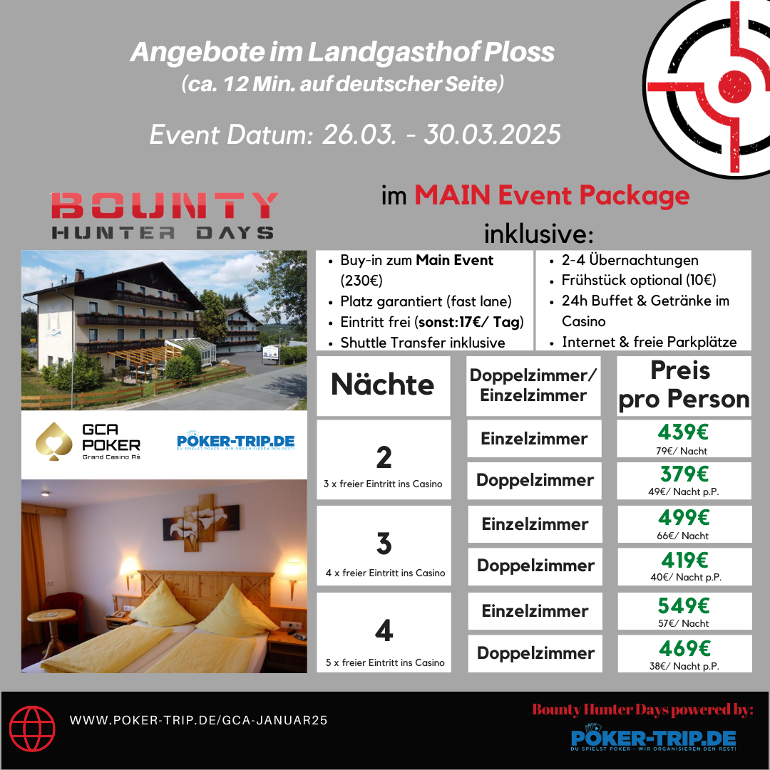 Angebote zu den Bounty Hunter Days im Grand Casino Asch im Hotel Schades Wohlfühlhotel Angebote zu den Bounty Hunter Days im Grand Casino Asch