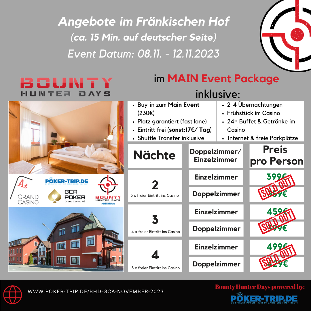 Angebote zu den Bounty Hunter Days im Grand Casino Asch im Hotel Schades Wohlfühlhotel Angebote zu den Bounty Hunter Days im Grand Casino Asch