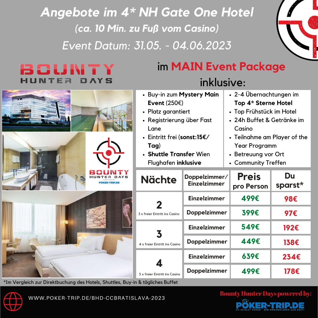 Angebote zu den Bounty Hunter Days im Card Casino in Bratislava Angebote zu den Bounty Hunter Days im Card Casino in Bratislava