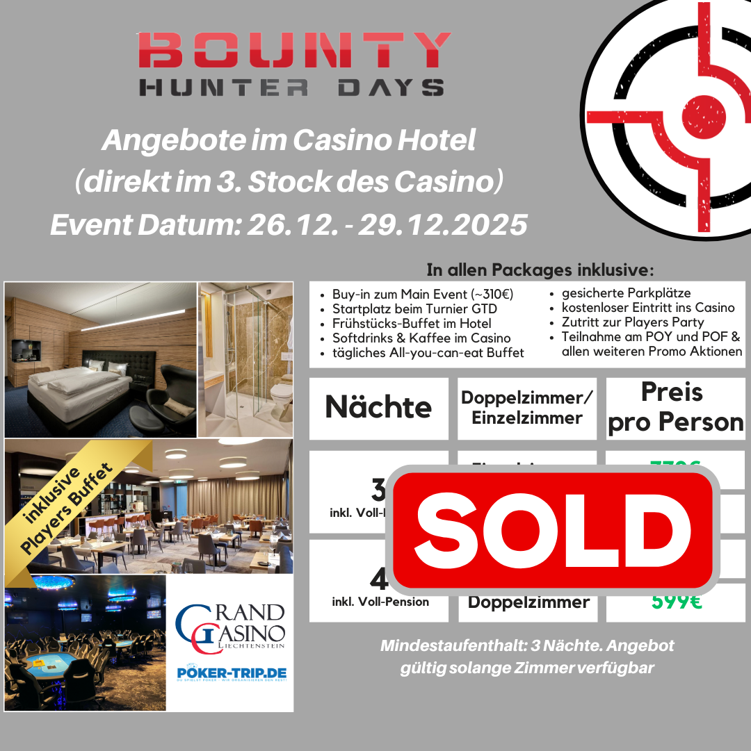 Angebote zu den Bounty Hunter Days im Grand Casino in Liechtenstein Angebote zu den Bounty Hunter Days im Grand Casino in Liechtenstein