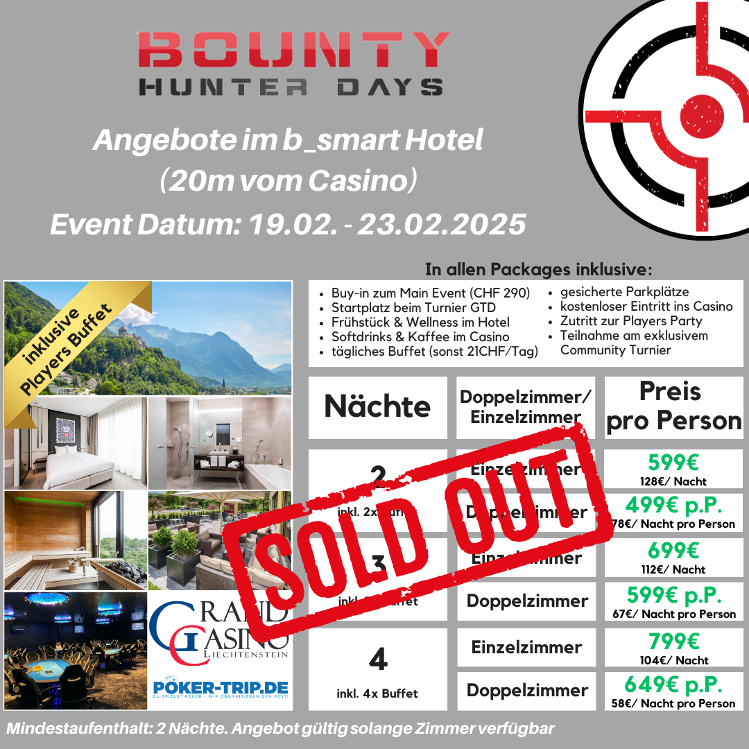 Angebote zu den Bounty Hunter Days im Grand Casino in Liechtenstein Angebote zu den Bounty Hunter Days im Grand Casino in Liechtenstein