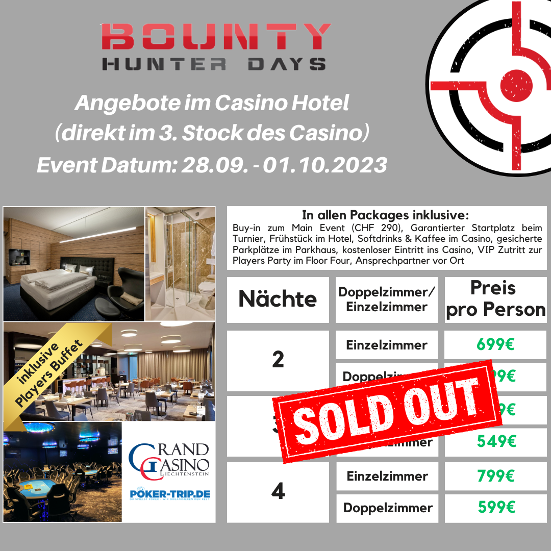 Angebote zu den Bounty Hunter Days im Grand Casino in Liechtenstein