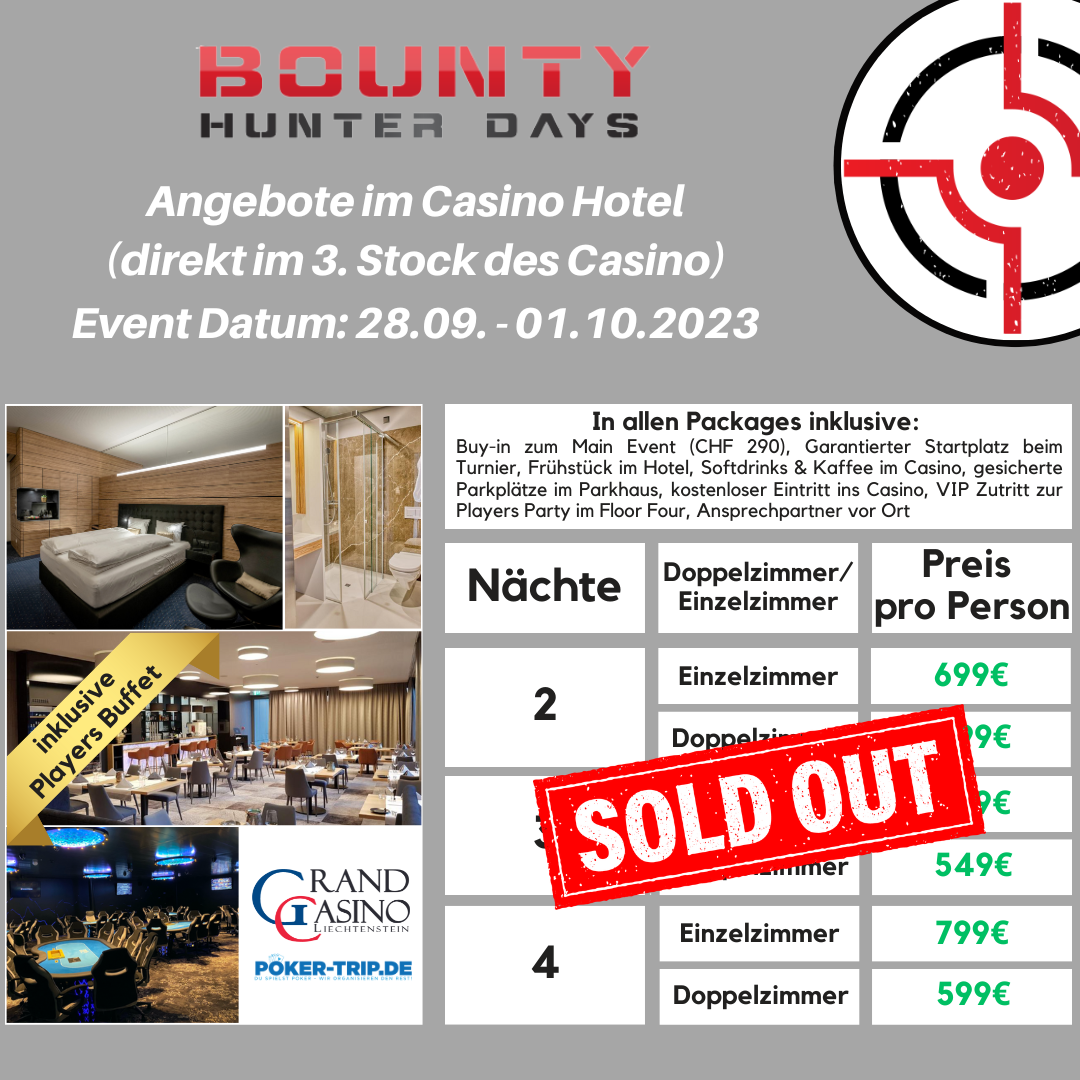 Angebote zu den Bounty Hunter Days im Grand Casino in Liechtenstein Angebote zu den Bounty Hunter Days im Grand Casino in Liechtenstein