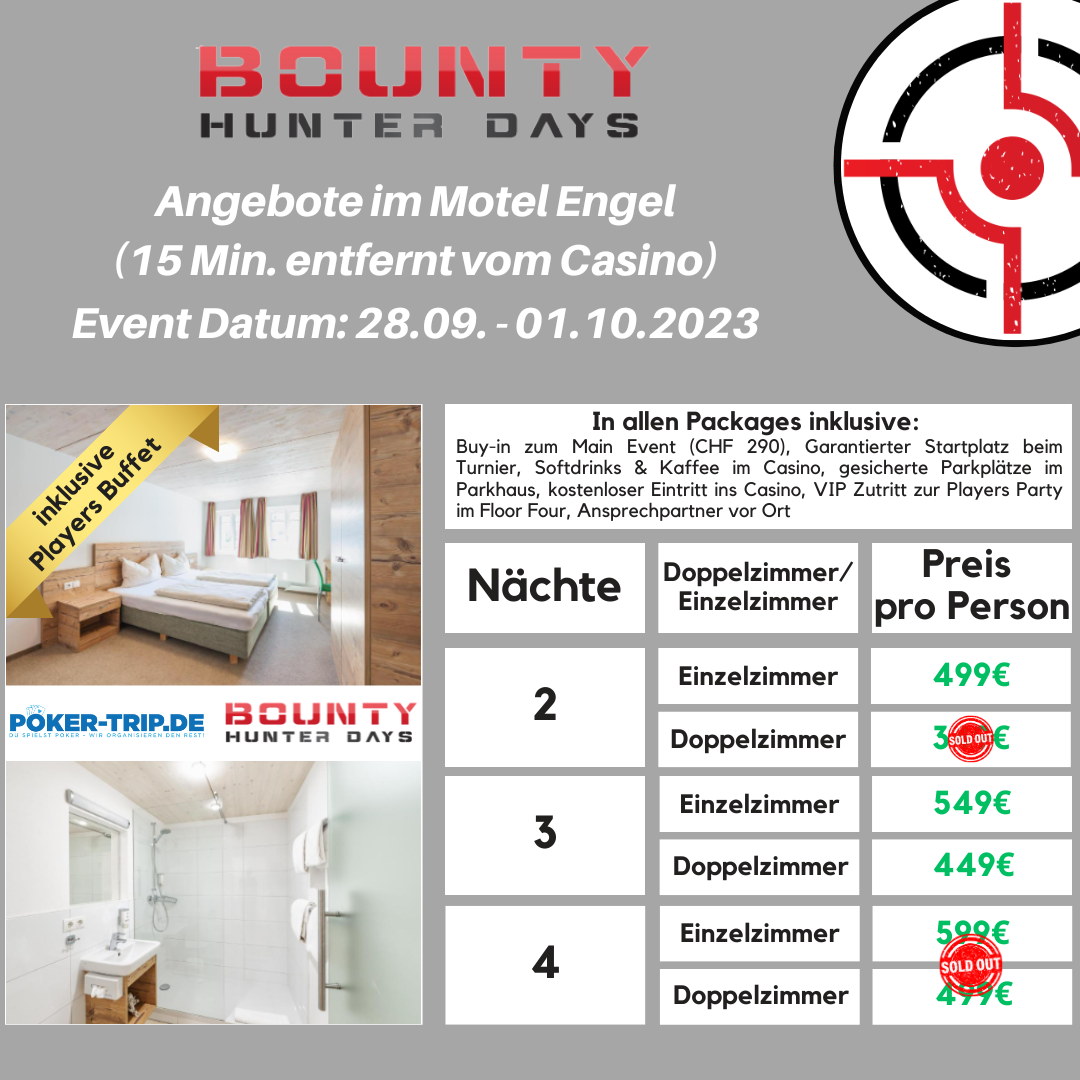 Schedule zu den Bounty Hunter Days im Grand Casino Liechtenstein vom 27.07. - 31.07.2022