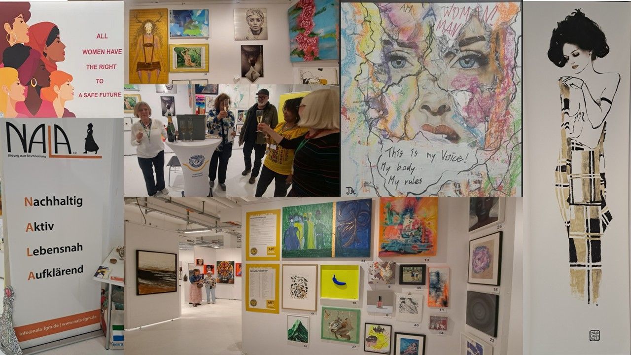 Sendenaktion uf der ArtMuc zugunsten Nala