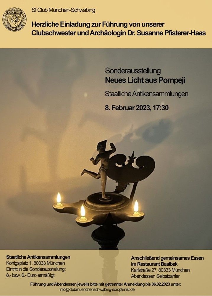 Enladung zur Ausstellung 'Neues Licht aus Pompeji