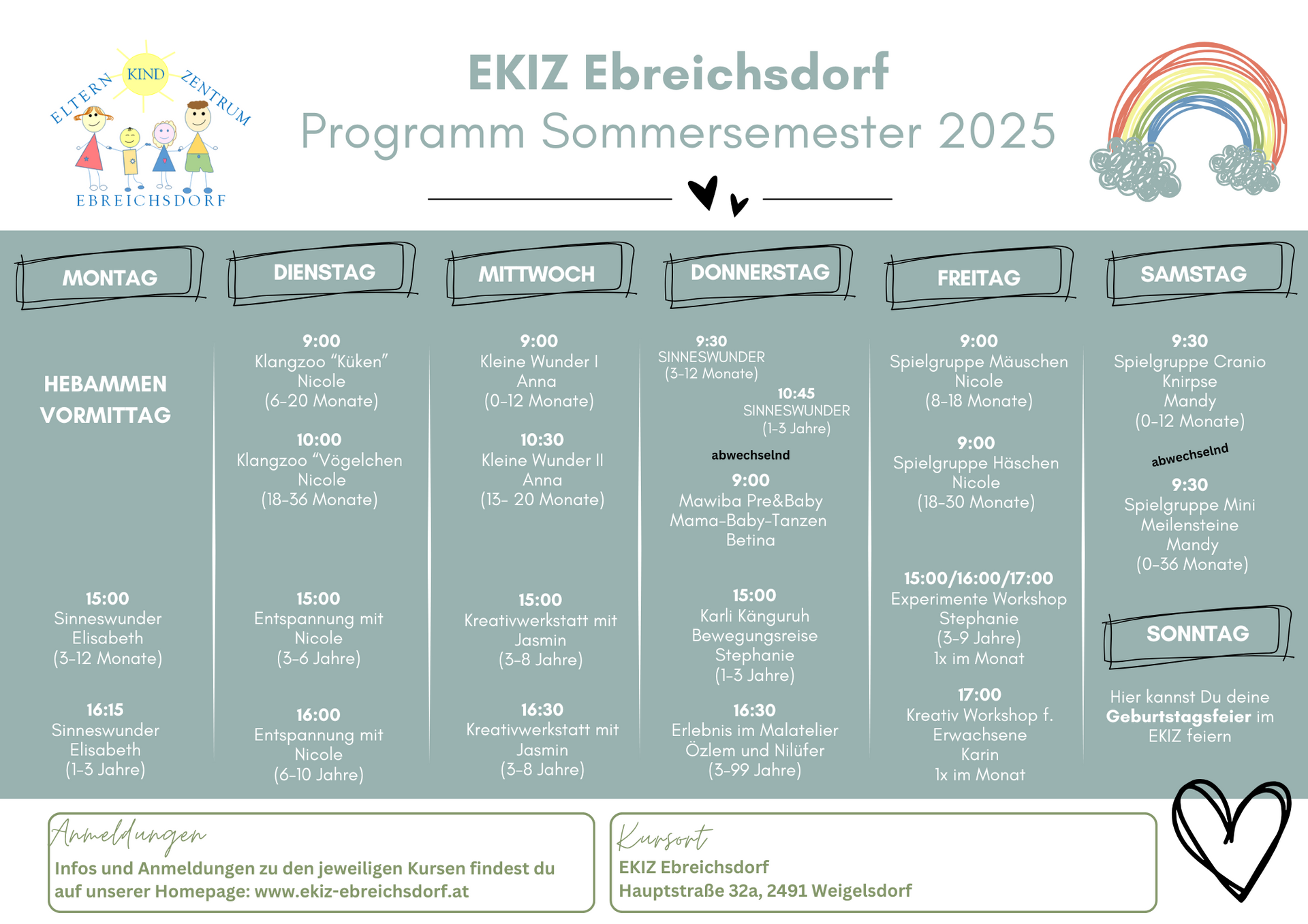 Stundenplan 2023 Herbst