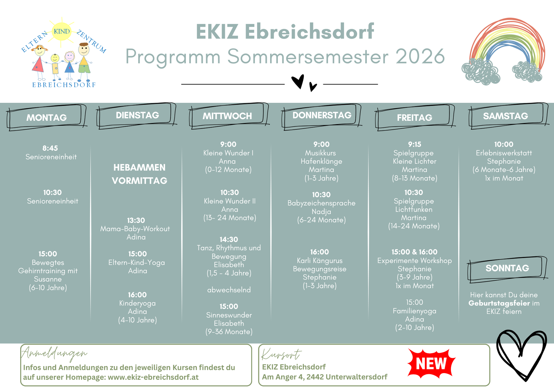 Stundenplan 2023 Herbst