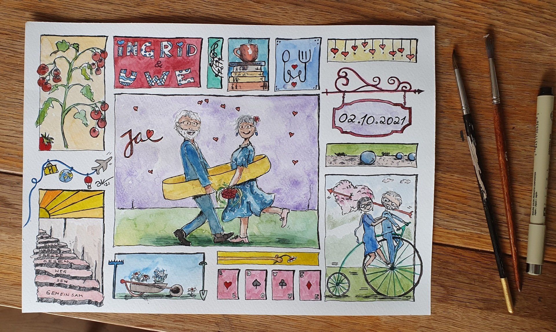 Kundenauftrag anlässlich einer Hochzeit