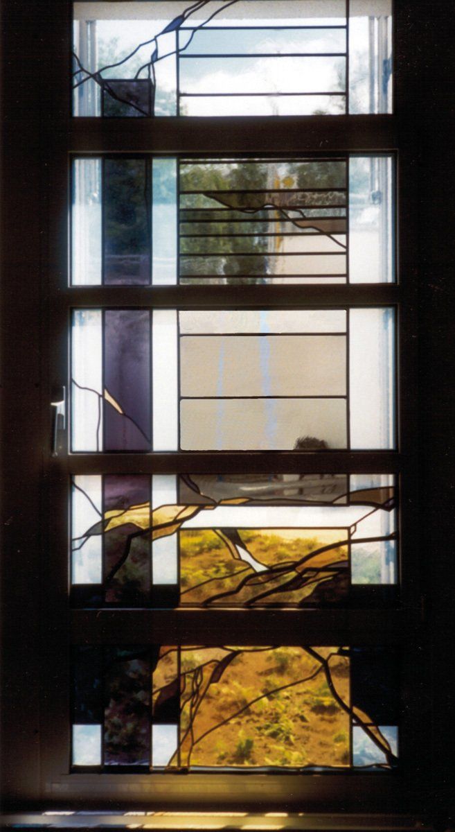 Fenstergestaltung HOFFNUNG, Kreiskrankenhaus Nauen, 1. Preis im Wettbewerb; Glasmalerei; Licht-Malerei; Bildende Kunst; Zeitgenössische Glas-Kunst; Kunst am Bau, Architekturbezogene Kunst, Kunst im öffentlichen Raum;  KUNST.HAUS am SEE; Werenzhainer Ziegelei 1; 03253 Doberlug-Kirchhain; Landkreis Elbe-Elster; Lausitz; Brandenburg; Deutschland
