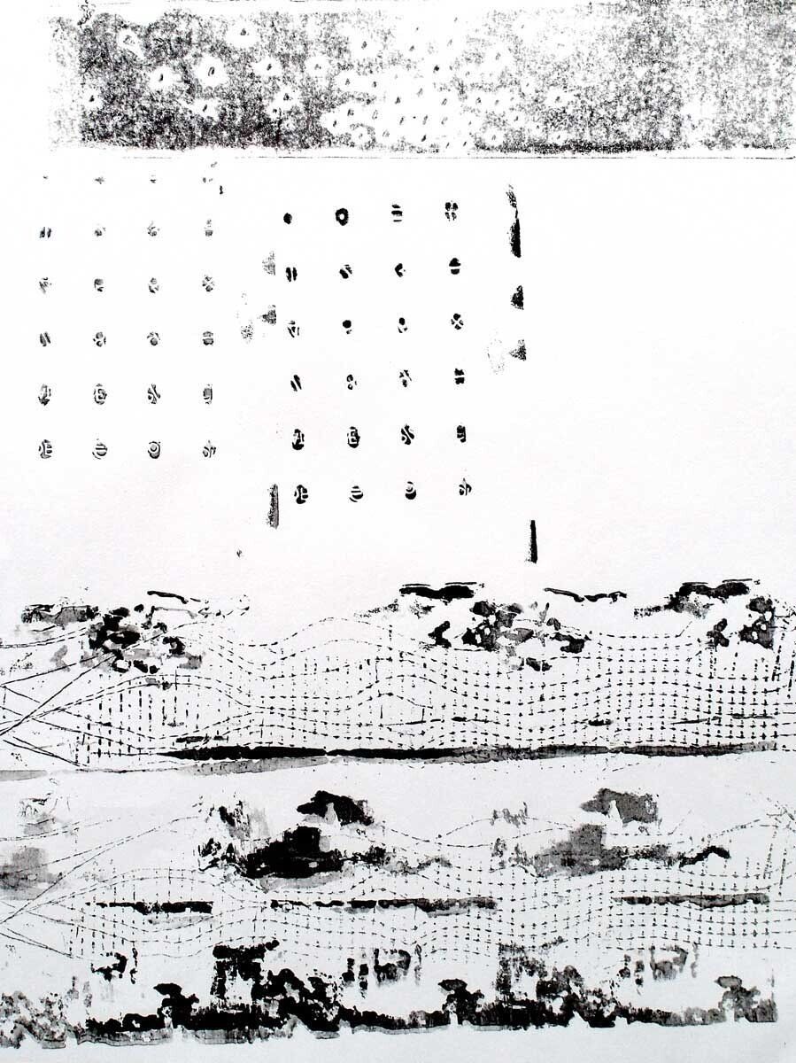 Angela Willeke Experimentelle Grafik UNVERHOFFT; zeitgenössische Grafik; mehrfacher Hand-Druck; Bildende Kunst; KUNST.HAUS am SEE; Werenzhainer Ziegelei 1; 03253 Doberlug-Kirchhain; Landkreis Elbe-Elster; Lausitz; Brandenburg; Deutschland