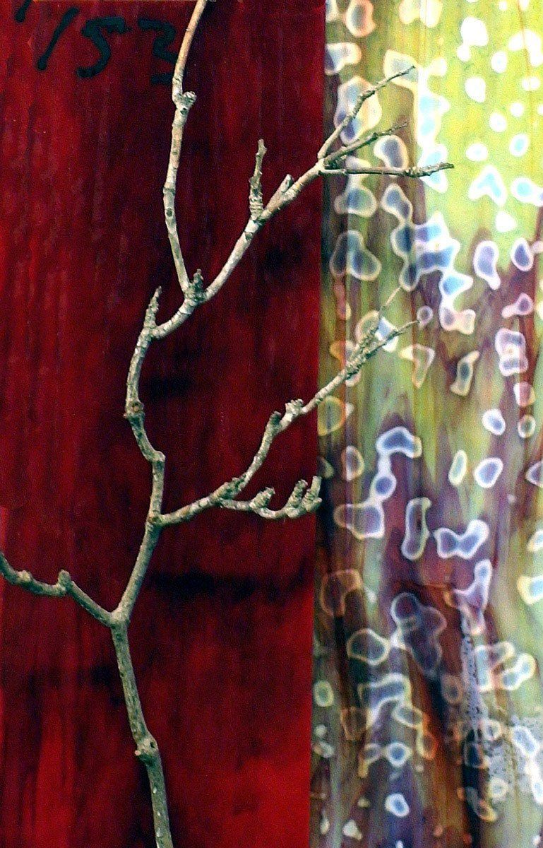 Glasbild MORGEN IST EIN NEUER TAG, zum Thema Corona; hüttengearbeitetes Echtantikglas, Glas-Collage; Glas-Malerei, Licht-Malerei; Bildende Kunst, Zeitgenössische Glas-Kunst; KUNST.HAUS am SEE, Werenzhainer Ziegele 1, 03253 Doberlug-Kirchhain, Landkreis Elbe-Elster, Lausitz, Brandenburg, Deutschland