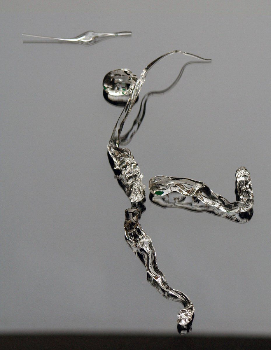 Skulpturales Glas-Wandbild DER GROSSE WURF, frei in der Hütte gearbeitetes Glas, Glas-Collage; Licht-Malerei; Bildende Kunst, Zeitgenössische Glas-Kunst;  KUNST.HAUS am SEE, Werenzhainer Ziegele 1, 03253 Doberlug-Kirchhain, Landkreis Elbe-Elster, Lausitz, Brandenburg, Deutschland