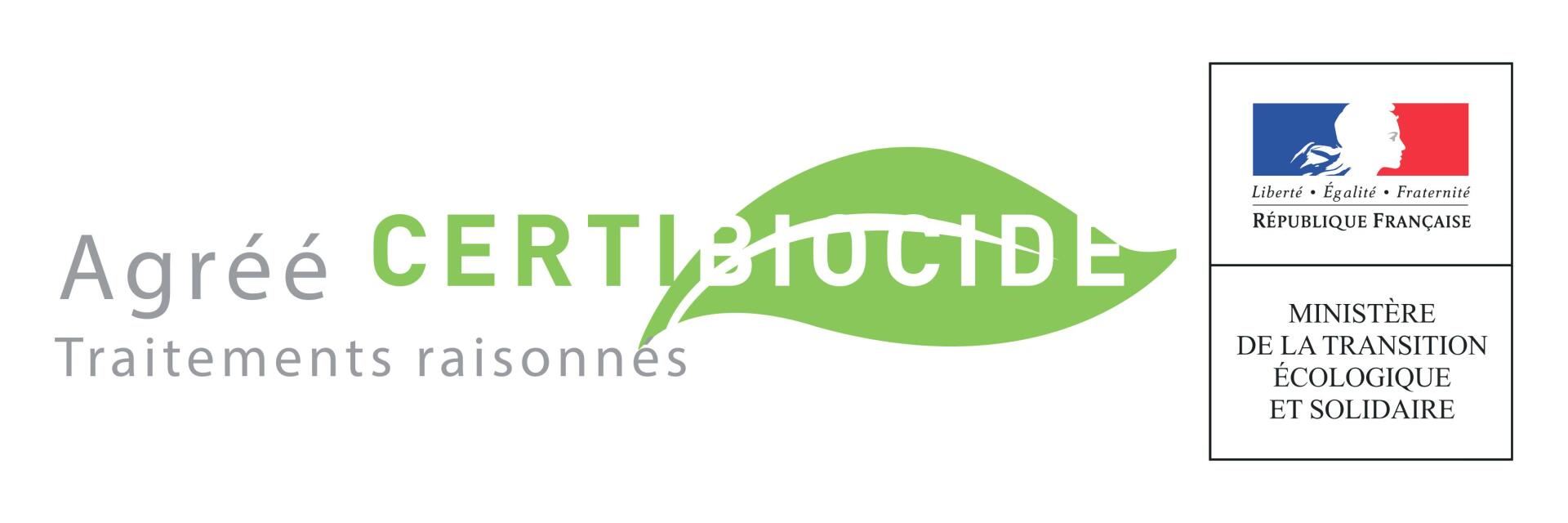 Logo d'agrément certibiocide du ministère de l'agriculture
