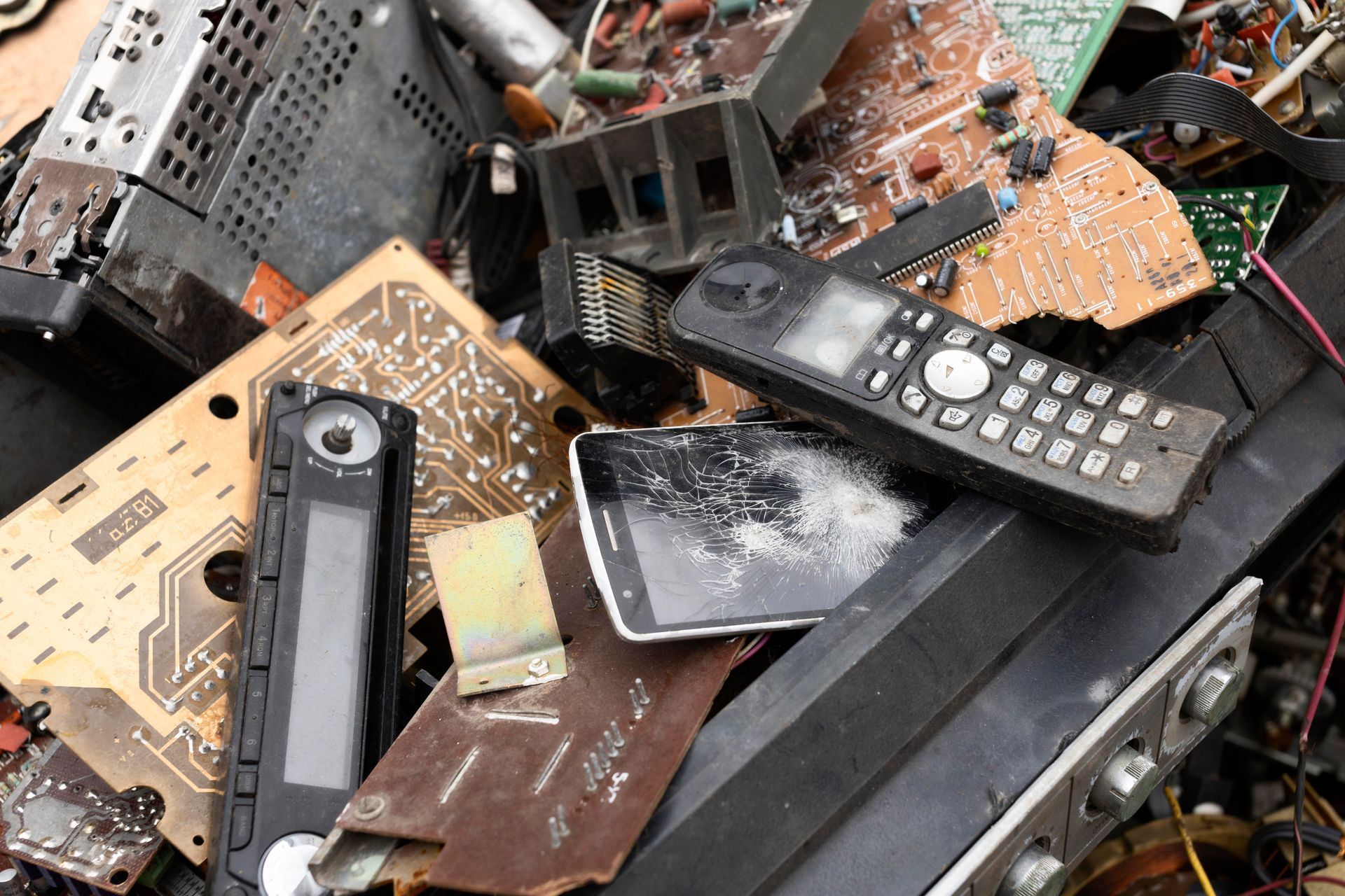 Tas de débris et déchets